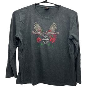 Harley Davidson 2019 Bourbon Street 3/4 Sleeve Tee Womens 2XL Shirt